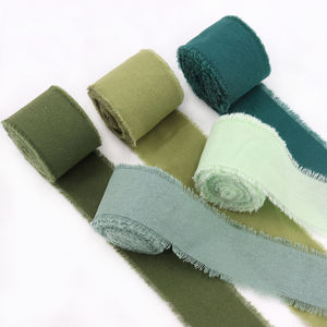 Ruban en Soie Mousseline Fait Main à Bords Bruts, Ruban Cadeau Artisanal en Soie Brute, Vente en Gros avec Bords Effilochés - Product Image 3