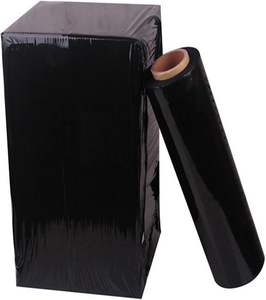 Huamaohengchun Paquete de 4 Rollos de Envoltura Elástica de HDPE de 18" x 1000' Calibre 80, Autoadhesivos, Grado Alimenticio, Alta Resistencia a la Tracción, Negros - Product Image 4