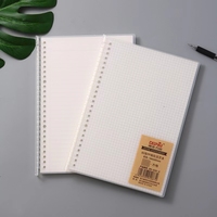 Grille doublée feuille de papier reliure Journal exercice scolaire Pp couverture en plastique bobine cahier conception personnalisée pointillé uni A5 B5 en vrac