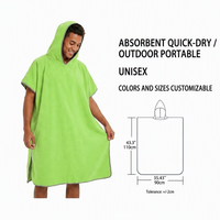 Peignoir de bain à capuche décontracté et confortable et serviette poncho de surf toutes saisons