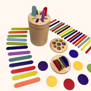 Juguetes Montessori para Bebé 3 en 1, <span class=keywords><strong>Actividades</strong></span> con Vasos de Clasificación por Color, Habilidades Motrices Finas, Juguetes Sensoriales para Niños Pequeños, Juguete de <span class=keywords><strong>Madera</strong></span> INNOTOP para Edades 3-7 - Product Image 6