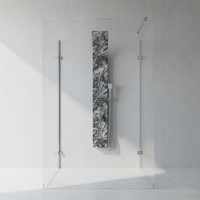 Panneau de douche contemporain en acier inoxydable 304 avec robinets thermostatiques, jet doux, colonne de salle de bain, robinet mélangeur