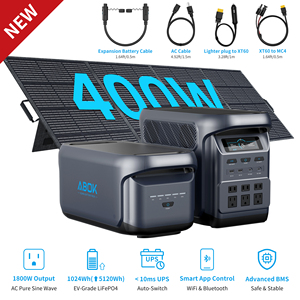 Estación de Energía de Respaldo para el Hogar ABOK de 1800W con Paneles Solares LiFePO4, Generador Solar de Capacidad Expandible para Emergencias, Disponible en EE. UU. y la UE - Product Image 2