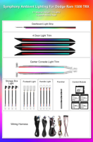 for Dodge RAM 1500 TRX 2022-2024 Pickup Truck Ambient Light Dynamic Trim Panel Interior LED Lighting Upgrade Accessories