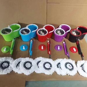 Sợi Nhỏ Lau Xô Thiết Lập 360 Quay Thép Nhôm Cực Bàn Xử Lý Có Thể Ép Bông Đầu Xoay Tính Năng Phòng Tắm Phụ Kiện - Product Image 6