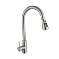 Robinet de cuisine neuf en acier inoxydable, anti-éclaboussures, mitigeur chaud et froid, avec douchette extractible pour évier