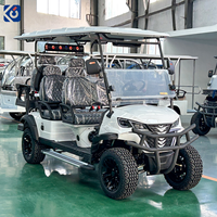 Voiture de golf électrique CAMP 5KW, batterie lithium longue portée, 6 places, chariot de golf pour utilisation en flotte commerciale, carrosserie en acier durable