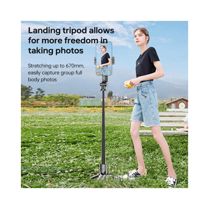 Factory Outlet K25 Fill Light Phone Selfie Stick Mini Portable Handheld Photo Rotation Stick para viajes de teléfono y cámara - Product Image 1
