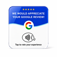 Support de table étanche en acrylique pour menu NFC et avis Google pour restaurant