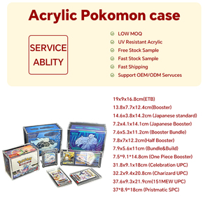 Boîte de protection en acrylique pour cartes <span class=keywords><strong>Pokémon</strong></span> avec couvercle magnétique, pour boîte d'entraînement Elite (ETB) personnalisée et boîte de boosters - Product Image 3