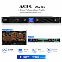 Amplificateur de puissance numérique 2 canaux 1800W avec affichage, amplificateur professionnel haute puissance pour DJ, sonorisation, haut-parleur, caisson de basses, audio haute résolution XLR