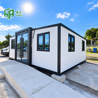 Maison conteneur pliable extensible homologuée CE 30ft 40ft, dépliage en une étape pour abri d'urgence