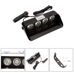 4 <strong>LED</strong> 12V <strong>Strobe</strong> Flashing Light for Car Truck Windshield Suction Cup Safety Emergency <strong>Flasher</strong> Beacon Warning Lamp Assembly - Product Image 3