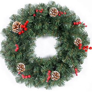 New Style Christmas Decoration Garlands Handcrafted Realistic Christmas <b>Wreaths</b> 30/40/50cm <b>Door</b> <b>Hangers</b> - Product Image 3