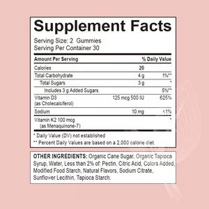 DISKON Vitamin D3 K2 Gummies Multicitamin D3K2 Suplemen Pertumbuhan Tinggi dengan Kalsium untuk Kesehatan Tulang, Imunitas & Jantung - Product Image 6