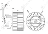 OE #   1618105 Vente chaude Pièces automobiles Moteur de ventilateur de climatisation 12V CC pour OPEL CORSA B/TIGRA VAUXHALL TIGRA MK I Système de climatisation