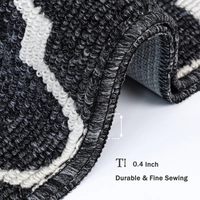 Tapis de cuisine modernes en polypropylène tufté antidérapants, super absorbants, résistants aux taches, ensembles de 2 tapis lavables