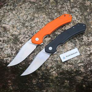 Fabbrica lama diretta in legno di mogano manico tattico caccia coltello da tasca pieghevole con Clip da cintura per campeggio di sopravvivenza - Product Image 1