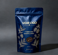 Sachet alimentaire refermable personnalisé avec logo imprimé, finition mate, impression numérique, pour bonbons et snacks, avec fermeture éclair, en Mylar