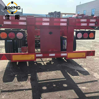 Semi-remorque squelette extensible à 3 essieux, 20-40 pieds, 50 tonnes, pour transport de conteneurs portuaires
