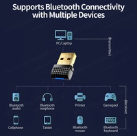 USB BT5.4 Computer Adapter Plug & Play Mini EDR/BLE Dongle Receiver & Transmitter Black ABS Material A2DP Support 10-20m 3Mbps