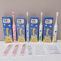 Brosse à dents électrique sonique alimentée par USB pour enfants de 6 à 13 ans Poils souples Vibration à grande vitesse Nettoyage efficace pour enfants