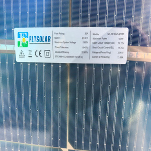 Panel Solar de Doble Vidrio 450W 182mmx182mm, Celda de Corte Medio, Módulo Fotovoltaico de Doble Cara, Grado de Exportación - Product Image 3