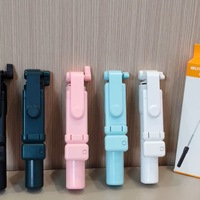 Palo Selfie Giratorio para Teléfono Móvil R1s con Luz LED de Belleza, Control Remoto BT, Trípode de Escritorio para Transmisión en Vivo