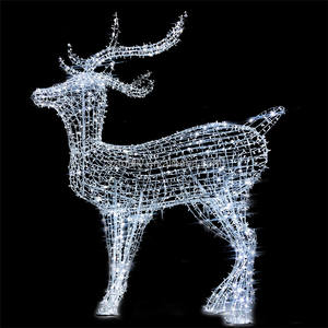 Lampe LED 3D en forme d'animaux, Motif de renne, pour décoration de noël, éclairage d'extérieur, Sculpture lumineuse - Product Image 3