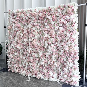 Rose <b>Artificial</b> <b>Flower</b> <b>Wall</b> Floral Panel Reusable Floral Backdrop For Wedding Reception Engagement Party Photo <b>Wall</b> Decoration - Product Image 1