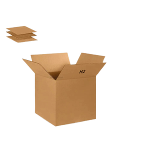 Cajas Ranuradas Resistentes - Serie H, Caja Plana de Cartón Corrugado para Artículos de Tamaño Cuadrado, Productos para el Hogar - Product Image 1