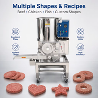 Ligne de traitement industrielle des nuggets, équipement de formage, d'enrobage, de panification et de friture pour la production de snacks surgelés