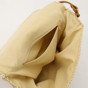 V toptan özelleştirilmiş kağıt saman plaj kadın çantası