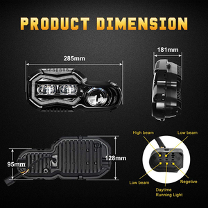 Phare pour moto BMW F800 GS F800R, phares pour BMW F 650 700 800 GS F800R <span class=keywords><strong>F800GS</strong></span> Adventure, projecteur LED - Product Image 6