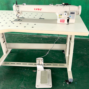 LVBU-0304 Nouvelle machine à coudre industrielle à bras long, point noué, à entraînement manuel et pied entraîneur - Product Image 2
