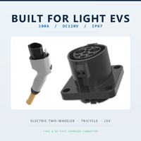 Paire de connecteurs de type 6 100A DC120V pour pistolet de charge rapide et prise de panneau pour véhicule électrique léger (LEV) - Vente en gros