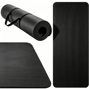 Tapete <span class=keywords><strong>de</strong></span> <span class=keywords><strong>Yoga</strong></span> Multiusos NBR <span class=keywords><strong>de</strong></span> 183x61cm, Extra Grueso <span class=keywords><strong>de</strong></span> 15/10/<span class=keywords><strong>8mm</strong></span>, Antideslizante, para Pilates, Abdominales, Planchas, Gimnasio en Casa - Product Image 1