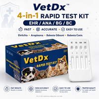 Kit de test rapide 2-en-1 vétérinaire pour chiens CDV CPV, carte de diagnostic antigénique pour la maladie de la peste canine et le parvovirus, certifié CE