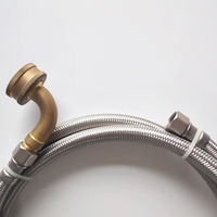 Tuyau de machine à laver en acier inoxydable avec certificat ACS tuyau d'arrosage en métal 100ft tuyau d'eau en acier inoxydable flexible pour le jardin