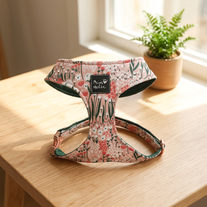 Premium Comfortable Cotton Floral Cat Harness <b>Dog</b> Harness Adjustable Small Breed Cute Design Buckle Closure for Cats and <b>Dogs</b> - Product Image 1