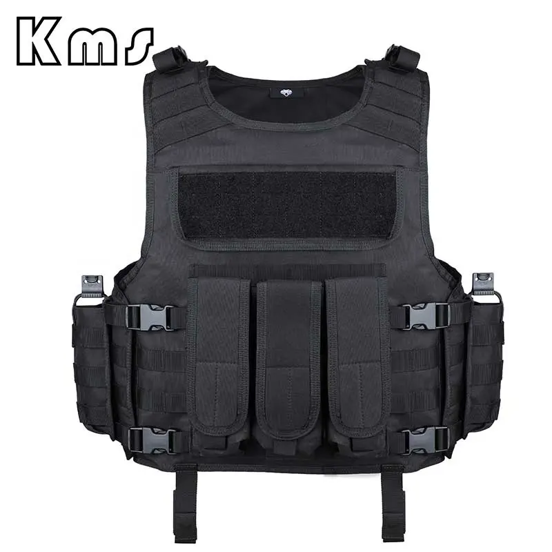 KMS equipaggiamento protettivo regolabile di marca peso Molle da combattimento Gilet tattique Noir nero imbracatura piastra portante giubbotto tattico