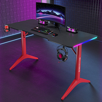 Nouveau bureau d'ordinateur en fibre de carbone, bureau de jeu RGB en fibre de carbone, table de jeu PC