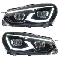 Pour VW Golf 6 MK6 5k1, ensemble de phares LED, style MK8, lentille de projecteur double Bi-LED, clignotant séquentiel, DRL, plug and play, 2009-2012