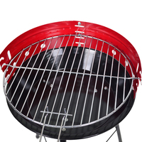 Barbecue portable au charbon de bois miniature de 14 pouces, pas cher, avec grille à hauteur réglable, pieds pliables pour le camping en plein air, les pique-niques et le jardin