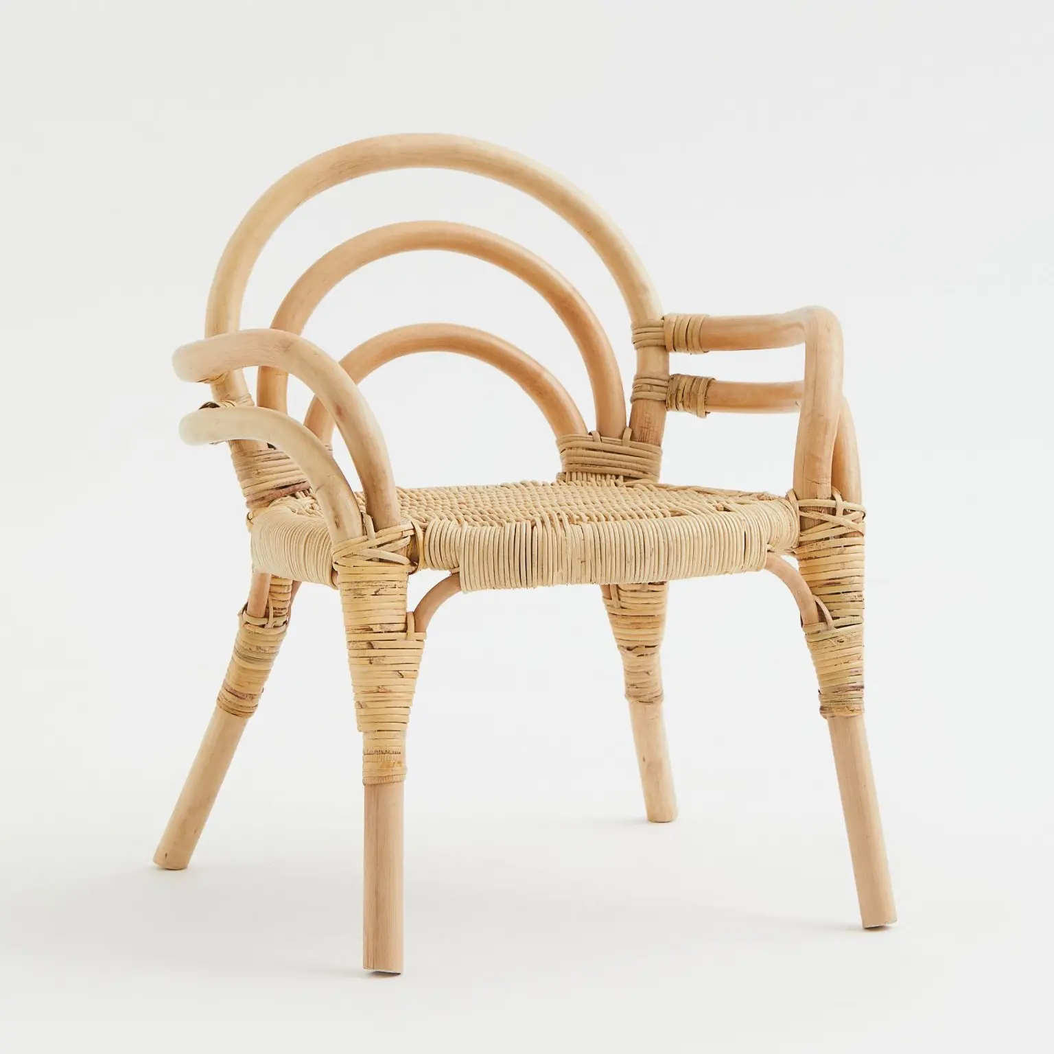 Hand Braided Children Rattan Small Chair Natural Rattan Relaxing Chair For Kids Room Decor