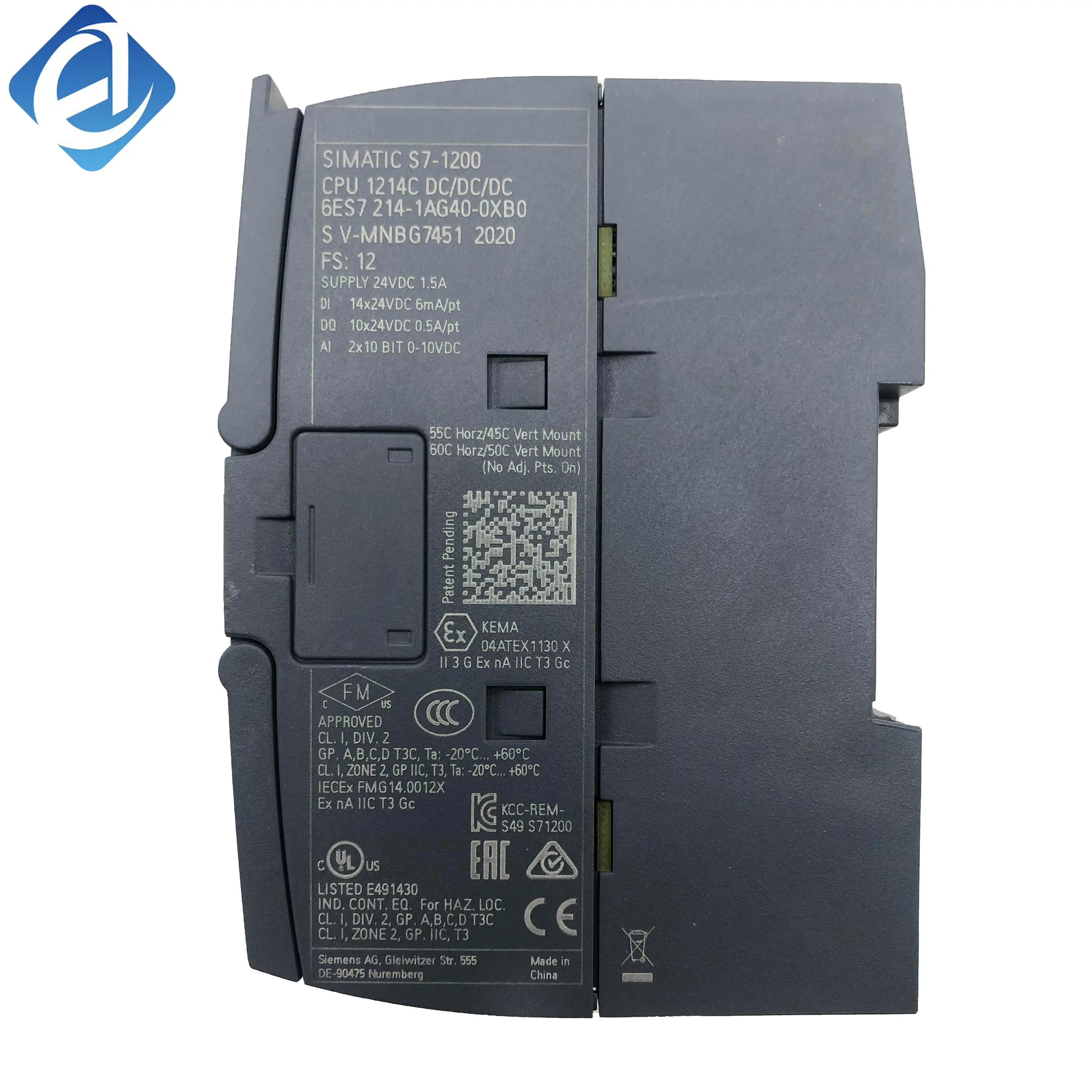 ใหม่ Original 6ES7214-1AG40-0XB0 6ES7 214-1AG40-0XB0 S7-1200 S7 1200 PLC โมดูลสต็อกในคลังสินค้า