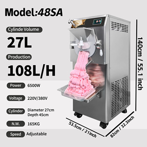 เครื่องทำไอศกรีมแบบแข็งปรับความเร็วได้ 108 ลิตร/ชั่วโมง ราคาโรงงาน เครื่องทำคัสตาร์ดแช่แข็ง เครื่องทำเจลาโต้และซอร์เบต์ - Product Image 6