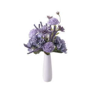 Bouquet de pivoines et de gerberas artificielles Bezi, violet, en tissu tissé plastique, décoration d'intérieur, accessoires de mariage CF01354 - Product Image 5