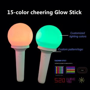 Bâtons lumineux LED en plastique télécommandés, logo personnalisé, 15 couleurs, vente en gros, événements, best-seller Japon Corée, portable, cadeau de fête - Product Image 6