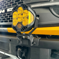 Soporte de Montaje para Barra de Luces Delantera JK Heavy Duty Al Mg para Ford Bronco 2021-2024 4x4 Todoterreno, Soporte para Faros LED, Protector de Parrilla